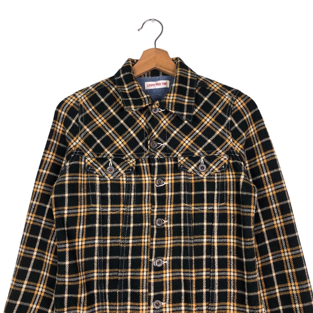 Japanese Brand 🔥Vintage Levi’s Red Tab Long Jacket Tartan Design Check Size US M / EU 48-50 / 2 - 3 Thumbnail