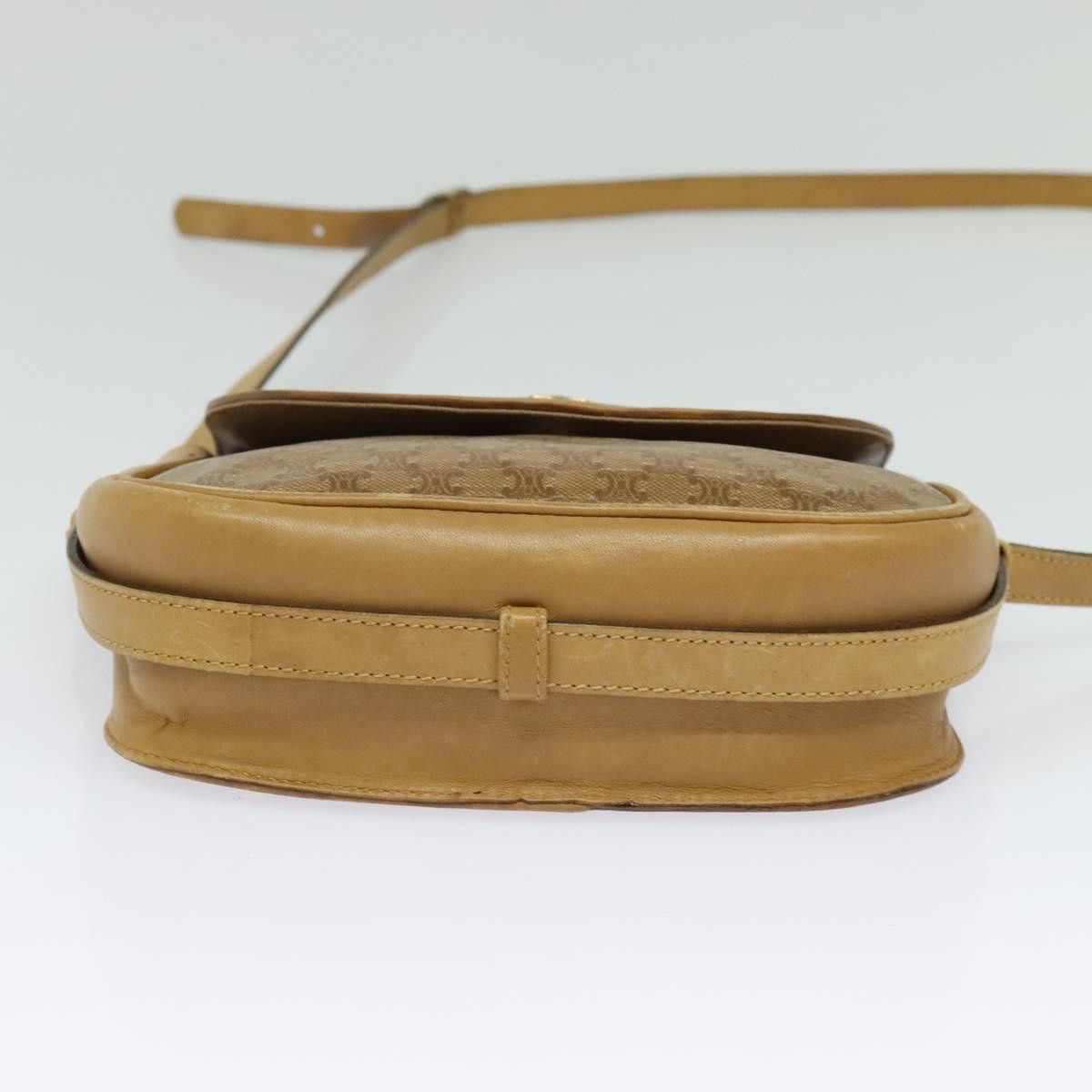 Celine CELINE Macadam Canvas Shoulder Bag Beige Gold Size ONE SIZE - 9 Thumbnail