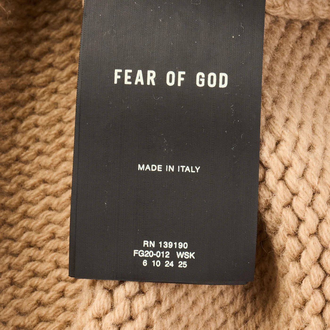 Fear of God FEAR OF GOD Camel Knit Overlapped Wool Sweater Size US L / EU 52-54 / 3 - 7 Thumbnail