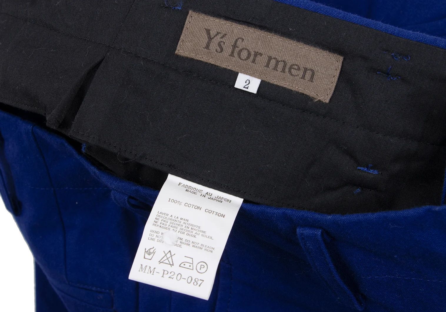 Y's for Men Cotton Color Tapered Pants in Blue 2 Size US 32 / EU 48 - 11 Thumbnail