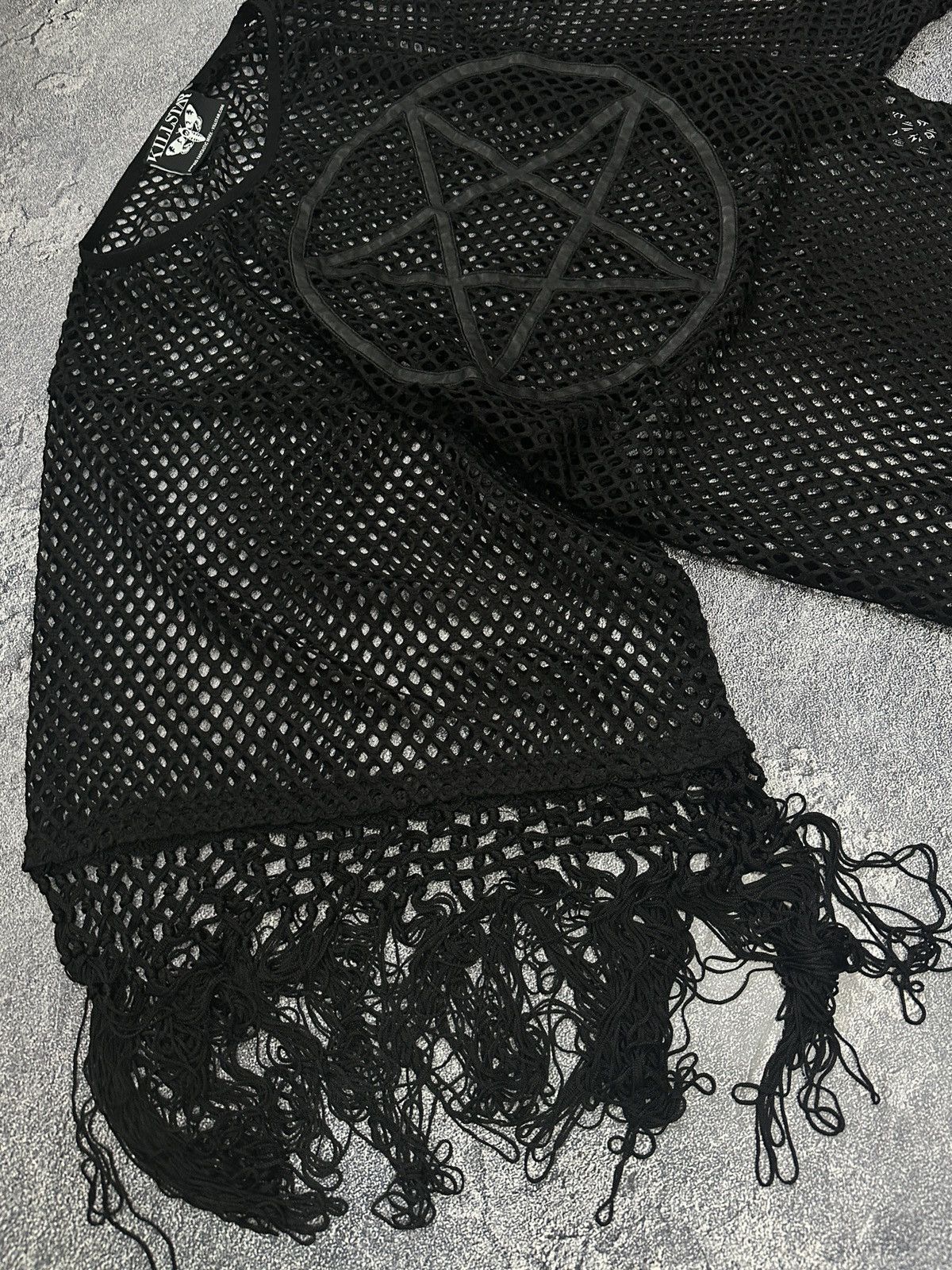 Killstar Killstar Omen Pentagram Mesh Kimono Dress Black Size S-M Size S / US 4 / IT 40 - 7 Thumbnail