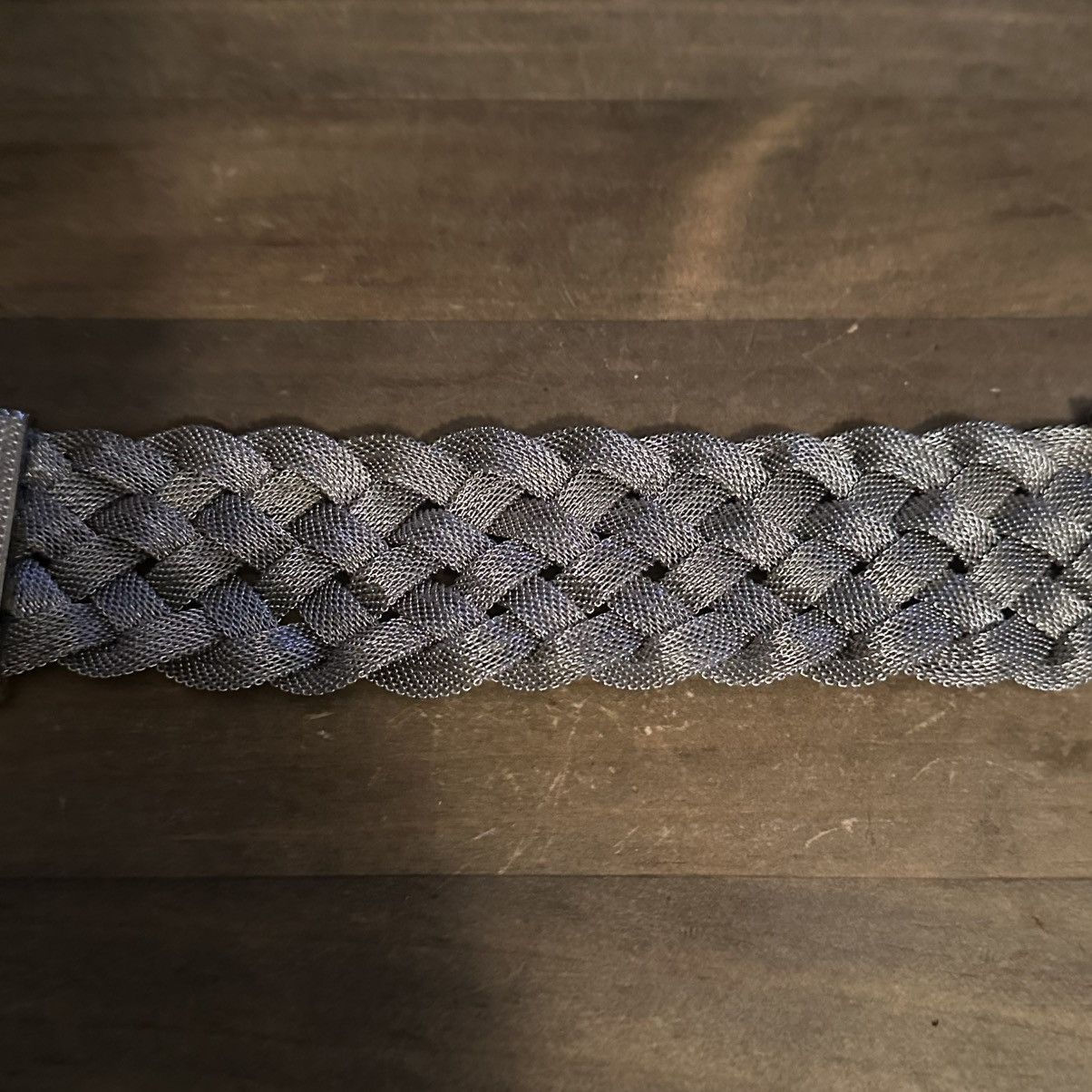 Other Silver tone wide woven mesh braid bracelet Size ONE SIZE - 2 Thumbnail