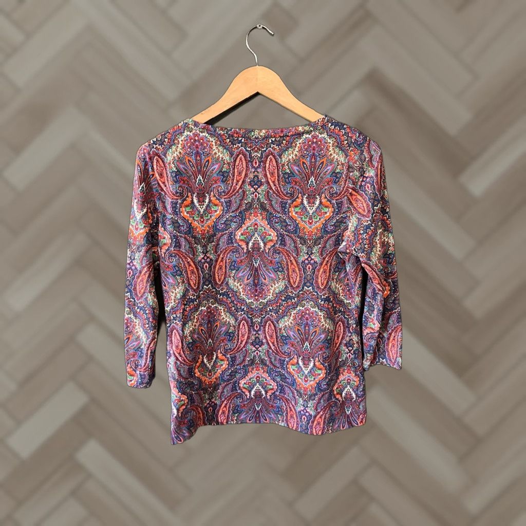Talbots Talbots Petites Womens Long Sleeve Multicolor Floral Pattern Shirt Size Medium Size M / US 6-8 / IT 42-44 - 1 Thumbnail