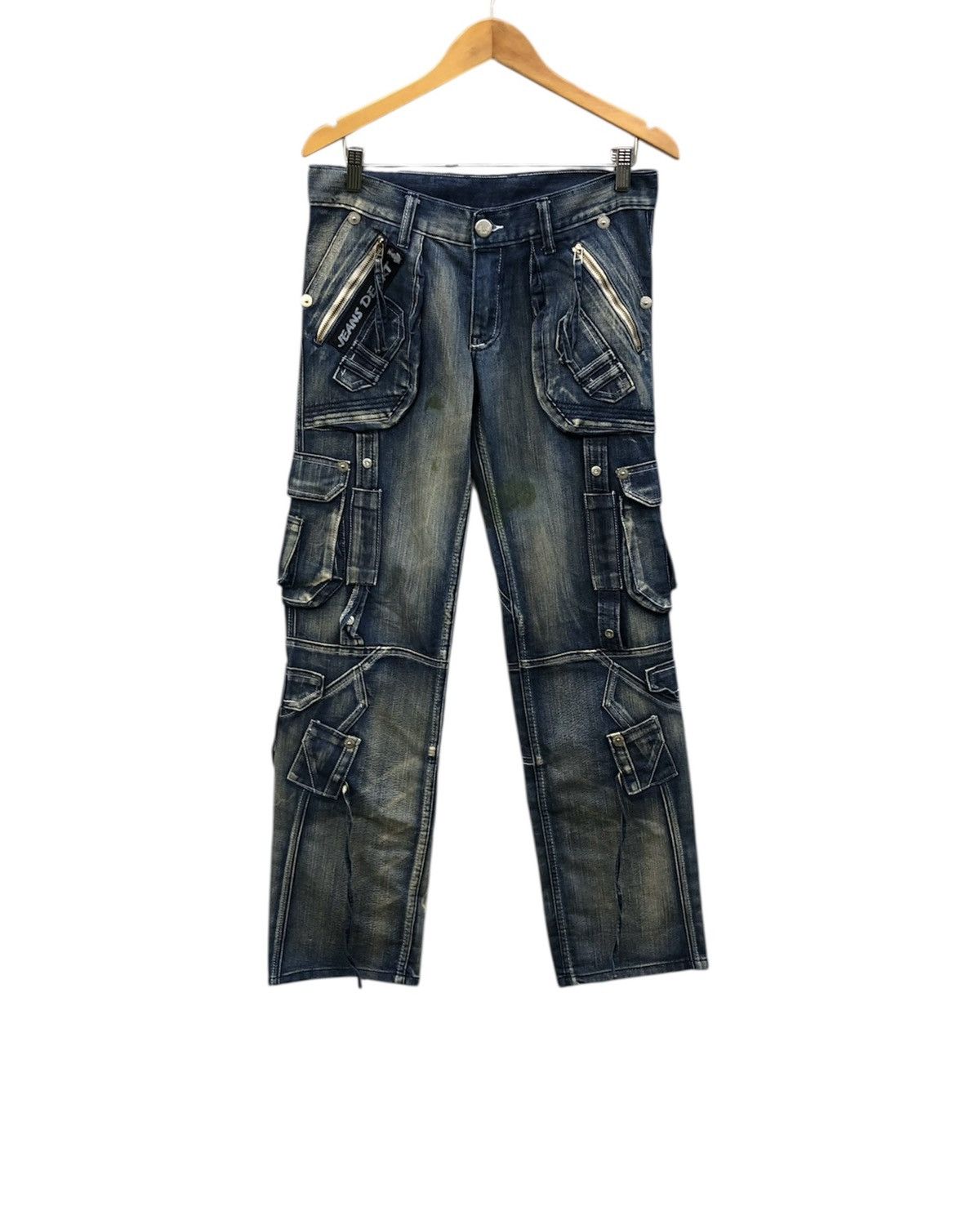 Japanese Brand D’Art Tactical Bondage Washed Jeans Size US 31 - 1 Thumbnail