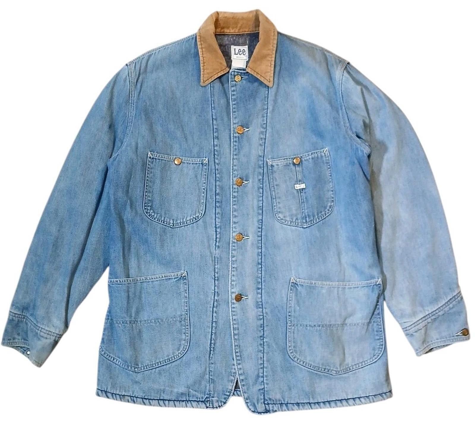 Lee 60s Lee Denim Chore Coat XL Blanket Lined Corduroy Collar Size US XL / EU 56 / 4 - 1 Thumbnail