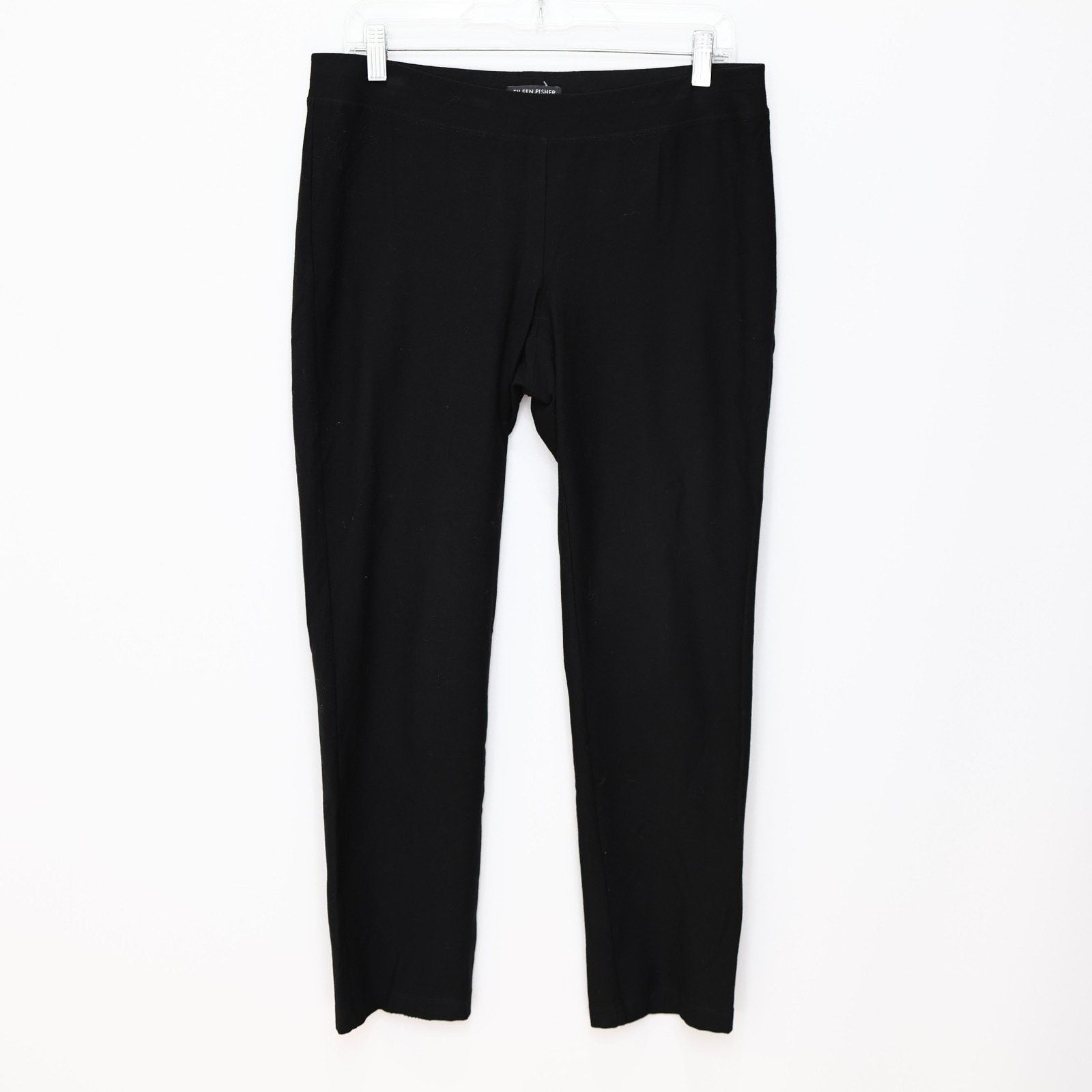 Eileen Fisher EILEEN FISHER Black Stretch Slim Ankle Pull On Pants Size S Size 31" - 2 Thumbnail