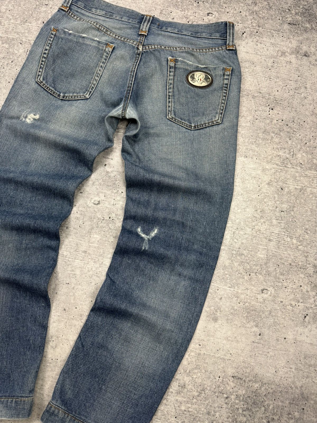 Dolce & Gabbana × Vintage Dolce&Gabbana Metal Pocket Big Logo Blue Stonewashed Jeans Size US 32 / EU 48 - 21 Thumbnail