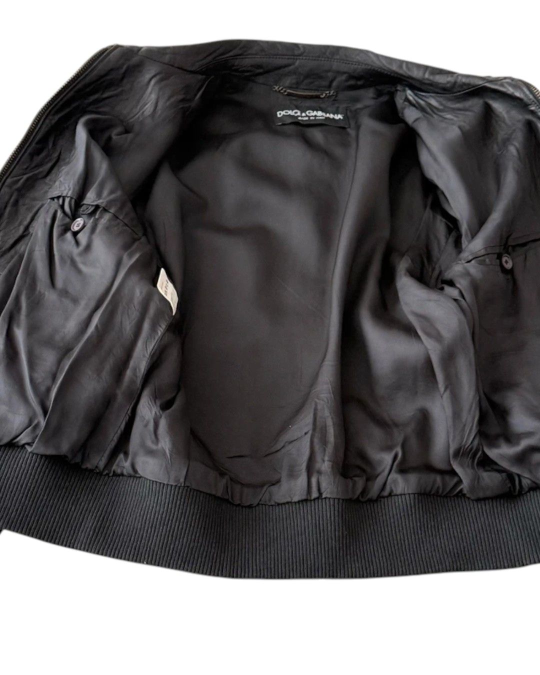 Dolce & Gabbana VINTAGE LAMBSKIN LEATHER BOMBER JACKET Size US M / EU 48-50 / 2 - 7 Thumbnail