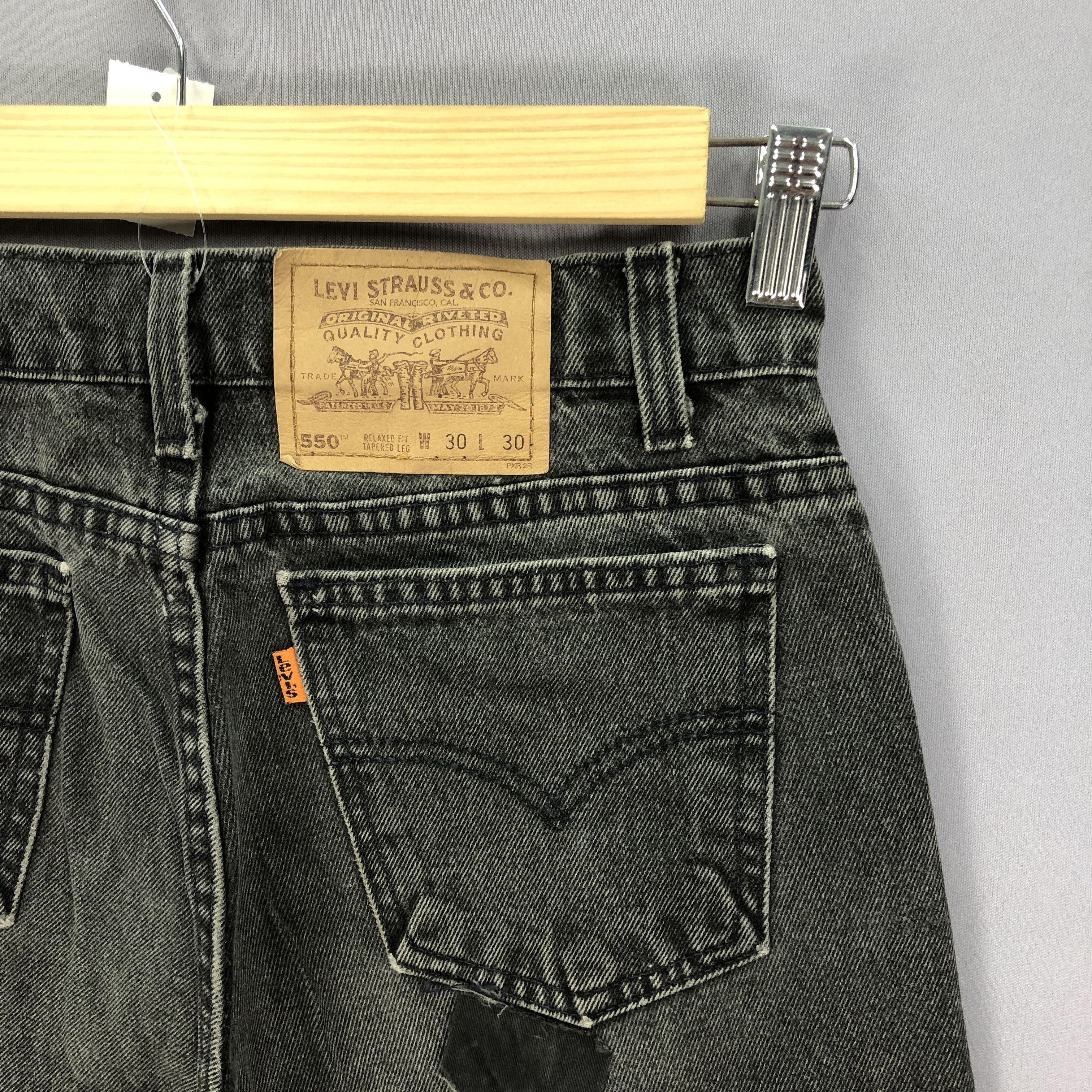 Levi's Vintage Levis 550 Faded Black Jeans Levi's Orange Tab Denim Size 26" / US 2 / IT 38 - 5 Thumbnail