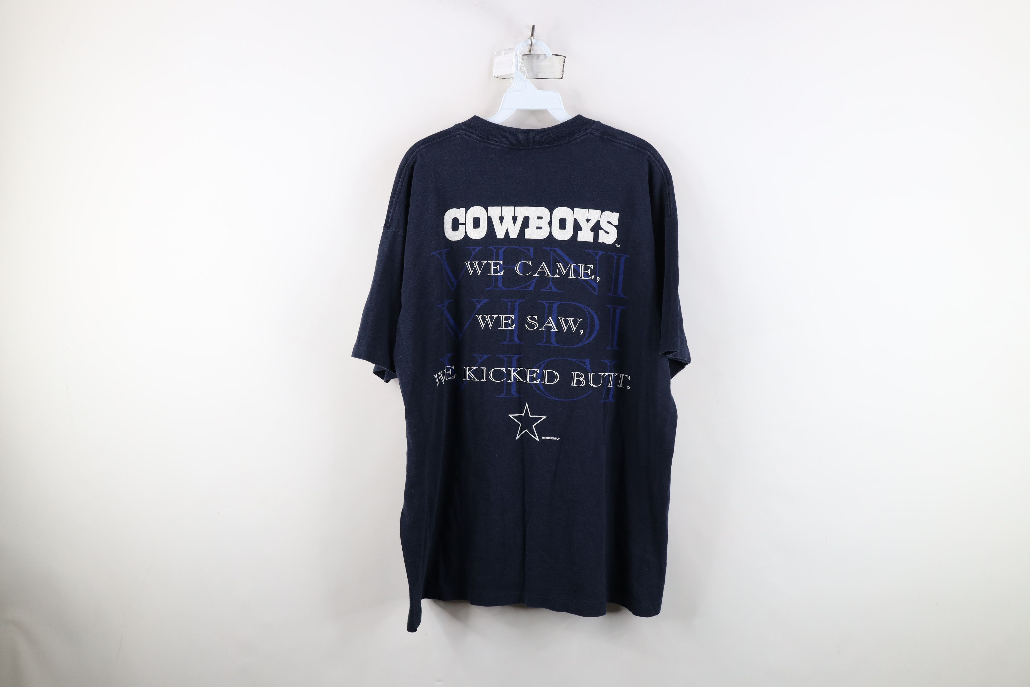 Vintage Vintage 90s Dallas Cowboys Football Helmet T-Shirt Blue USA Size US XL / EU 56 / 4 - 13 Thumbnail