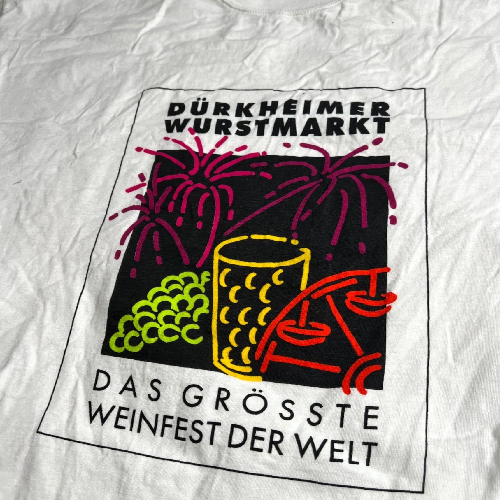 Vintage VINTAGE Dürkheimer Wurstmarkt T-shirt White XXL Men Crew Neck Short Sleeve United States? Size US XXL / EU 58 / 5 - 7 Thumbnail