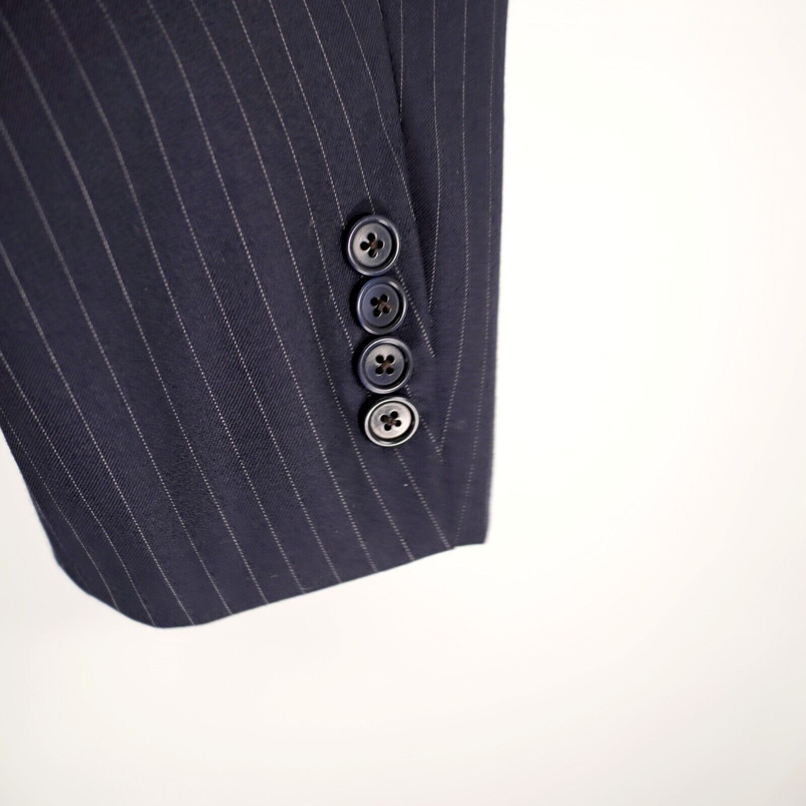 Brooks Brothers Brooks Brothers Bespoke Wool Blue Striped 2 Button Suit Jack Size 44R - 3 Thumbnail