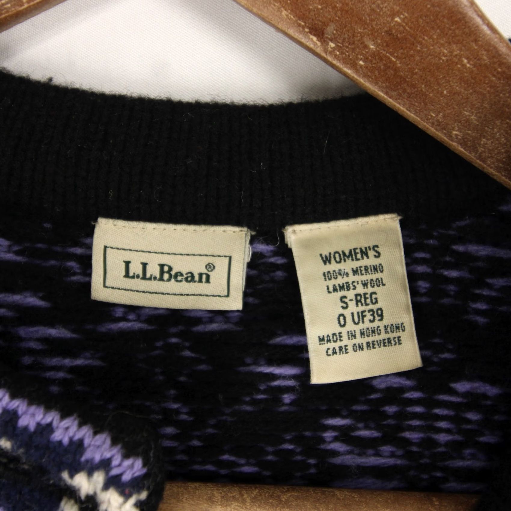 Vintage VINTAGE LL Bean Sweater Womens S Purple Cardigan Fair Isle Merino Wool Button Size S / US 4 / IT 40 - 6 Thumbnail