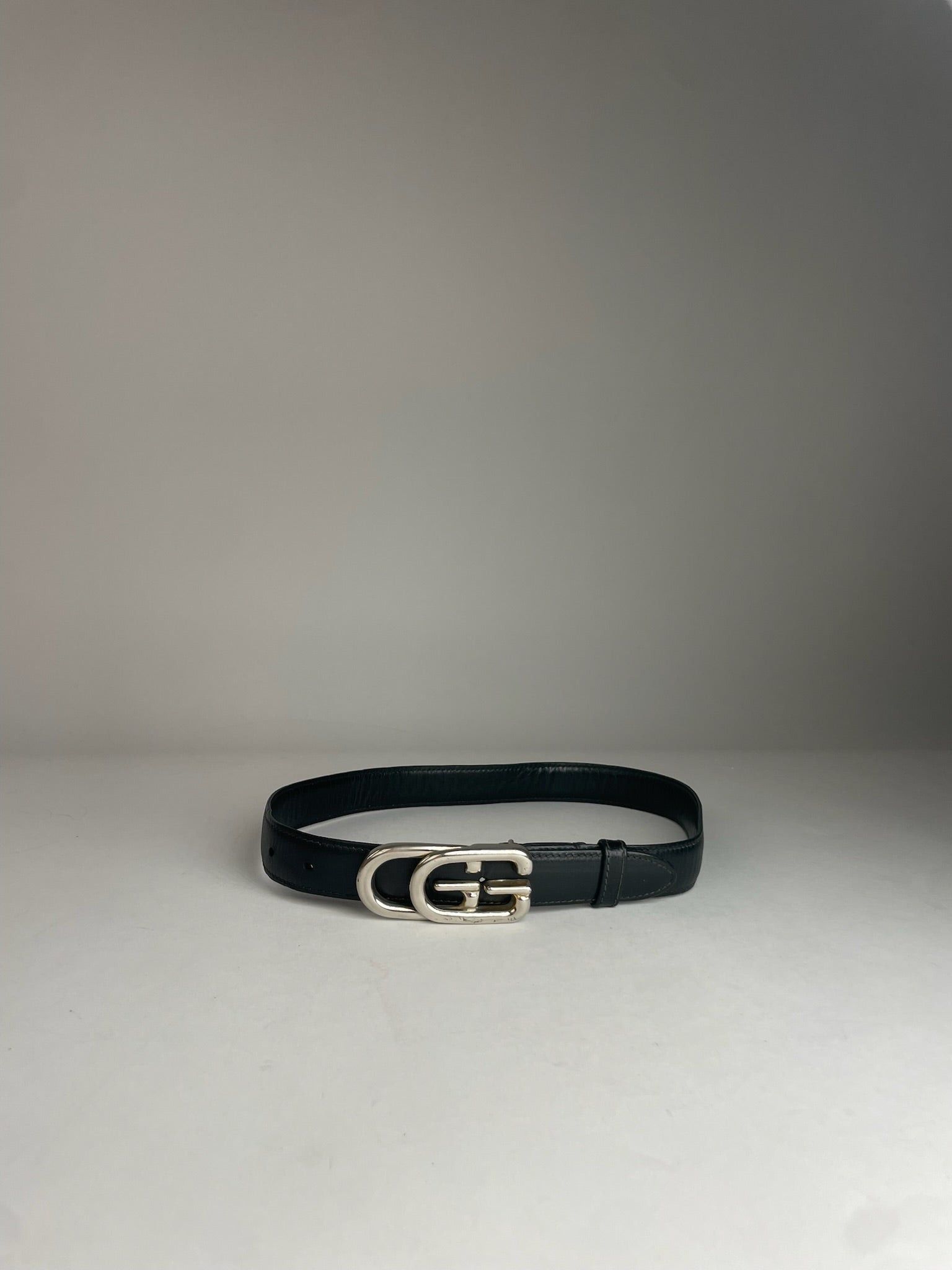 Gucci Vintage GG Leather Belt black Size ONE SIZE - 1 Thumbnail