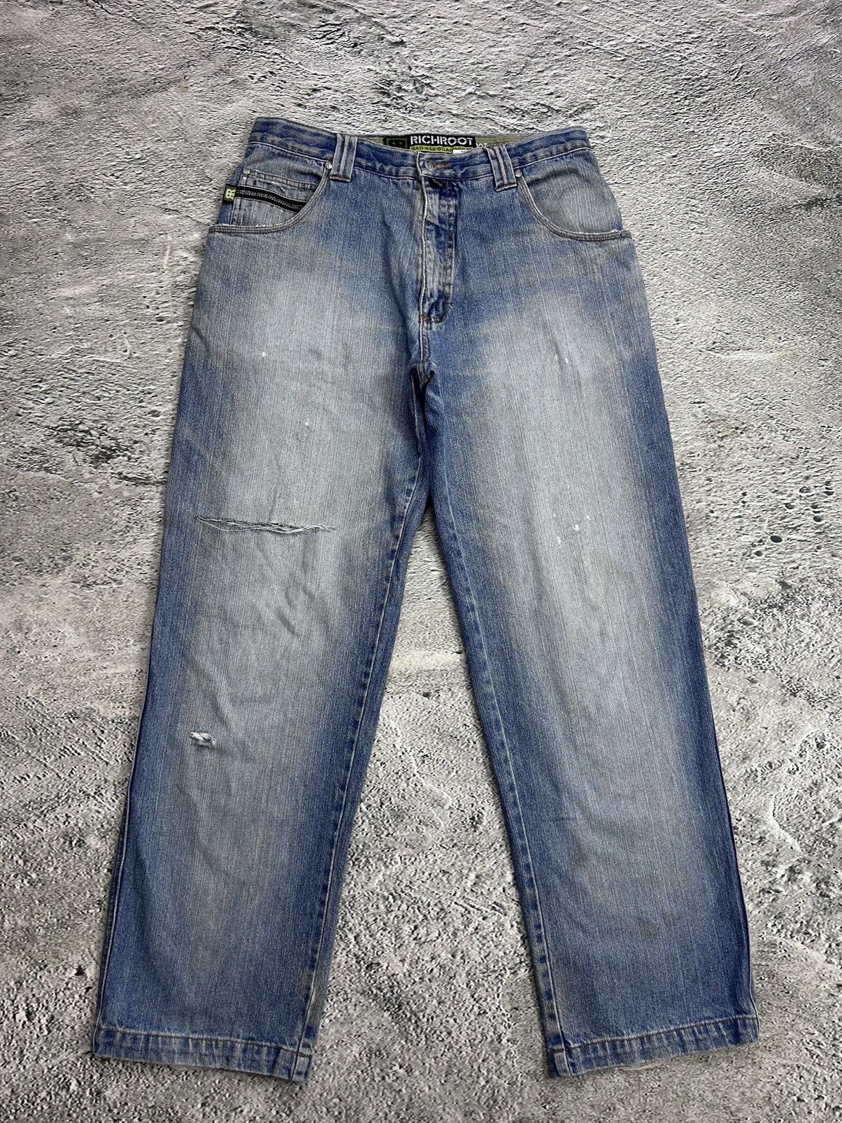 Pelle Pelle × Vintage Pelle Pelle vintage blue jeans Richroot Y2K baggy denim Size US 32 / EU 48 - 6 Thumbnail