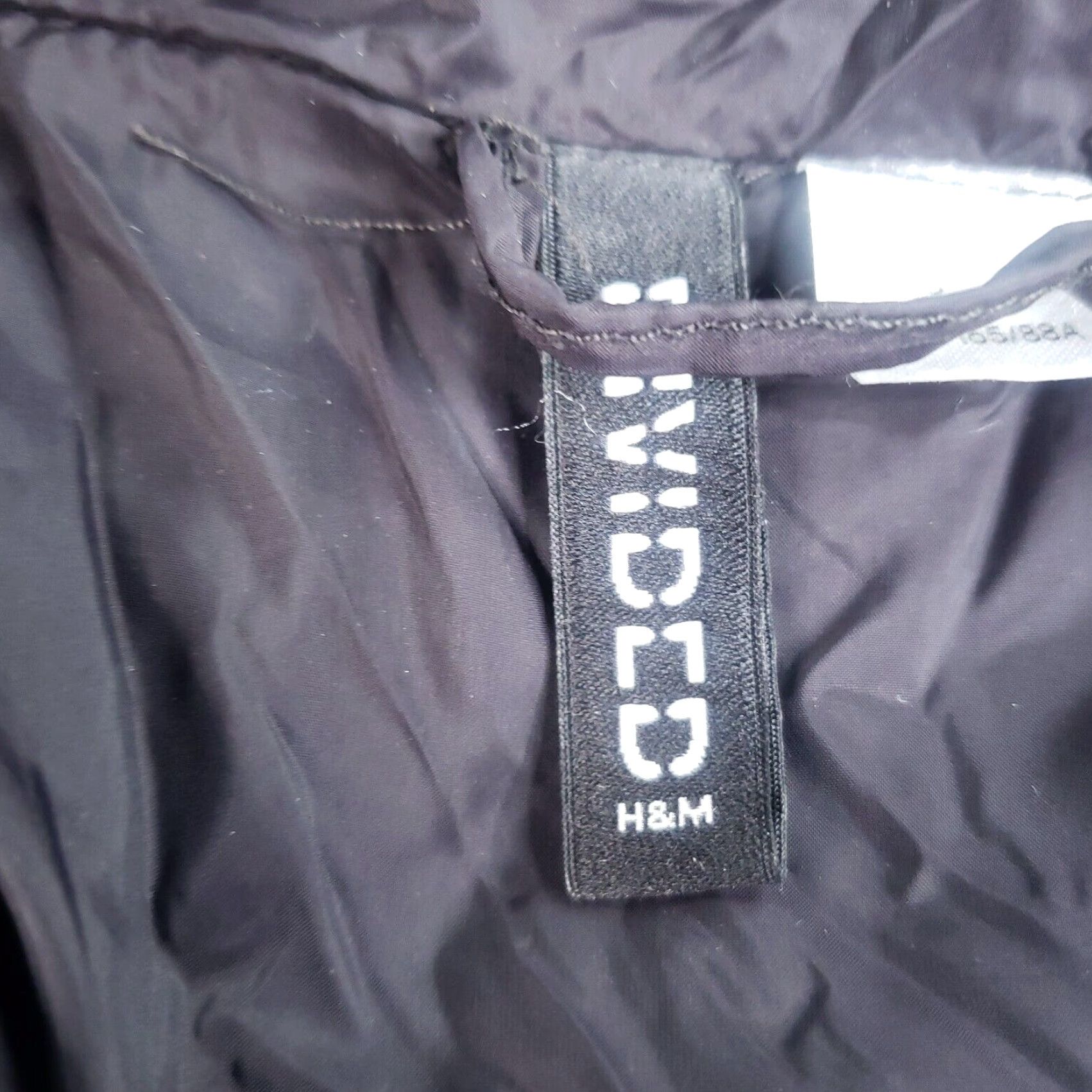 Vintage Divided Puffer Jacket Women Small Black Full Zip Hood Belt Removable Winter H&M Size S / US 4 / IT 40 - 5 Thumbnail