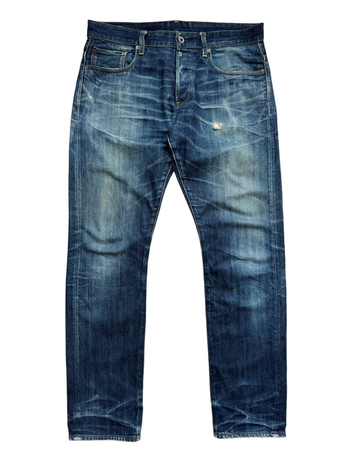 G-Star 💸LASTDROP💸 G-Star Raw Distressed Fly Button Faded Jeans Size US 36 / EU 52 - 1 Thumbnail