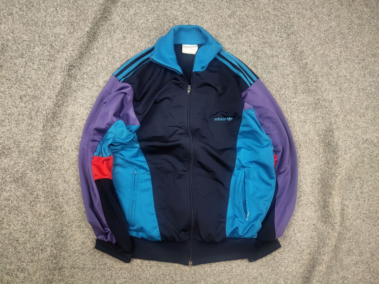 Adidas Vintage 90's Adidas Originals Bright Zip Track Jacket Retro Size US L / EU 52-54 / 3 - 1 Thumbnail