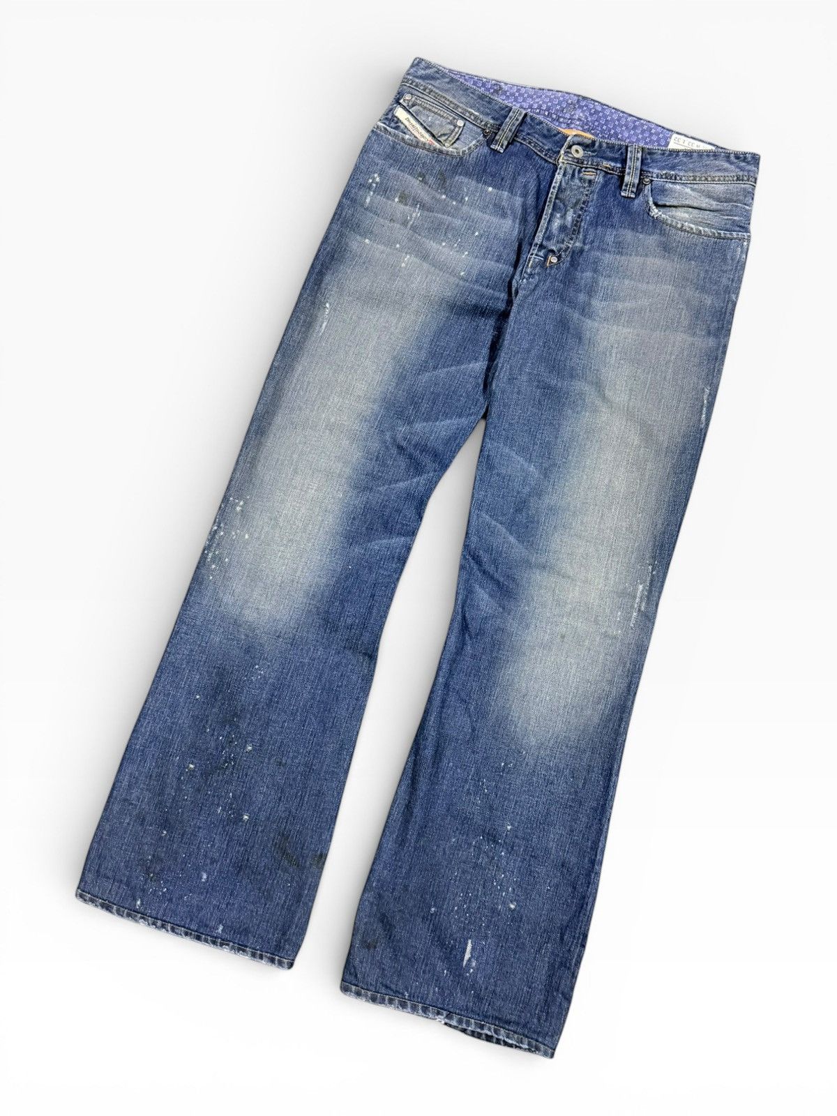 Diesel Authentic🔥Diesel Shazor Bell Bottom Wash Denim Size US 35 - 7 Thumbnail