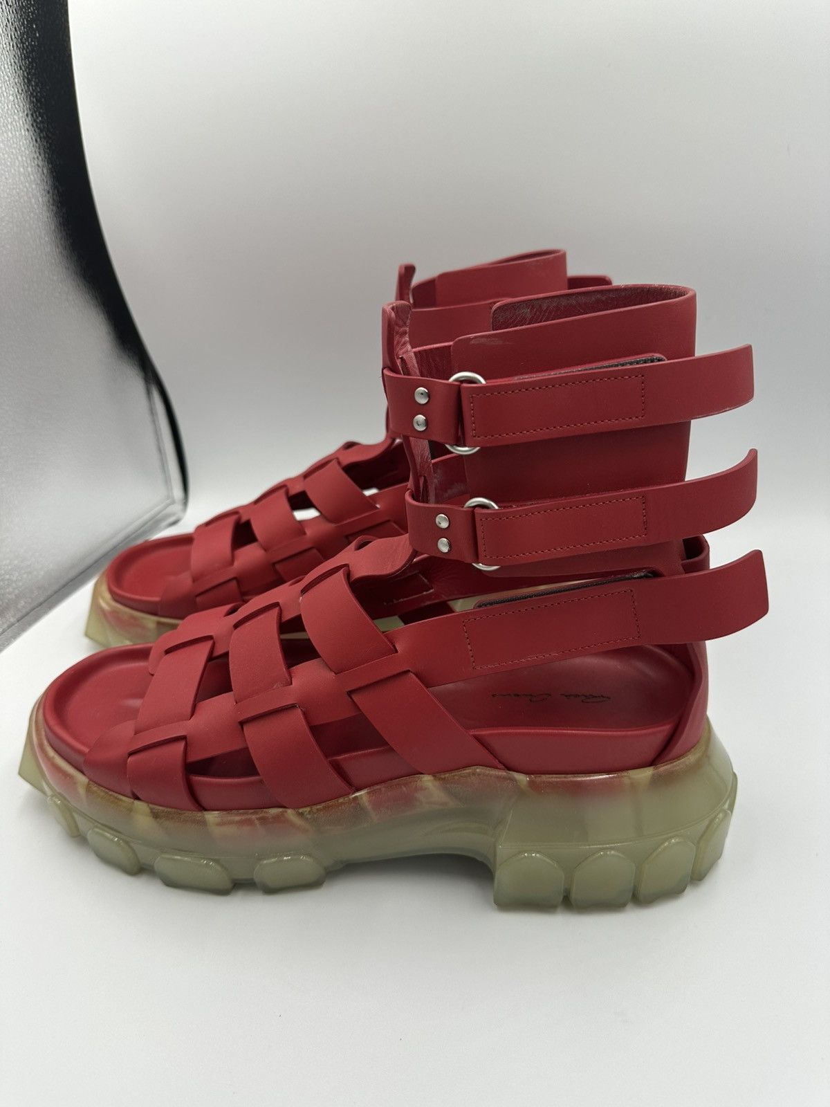 Rick Owens Rick Owens Red with Transparent Sole Size US 10.5 / EU 43-44 - 6 Thumbnail
