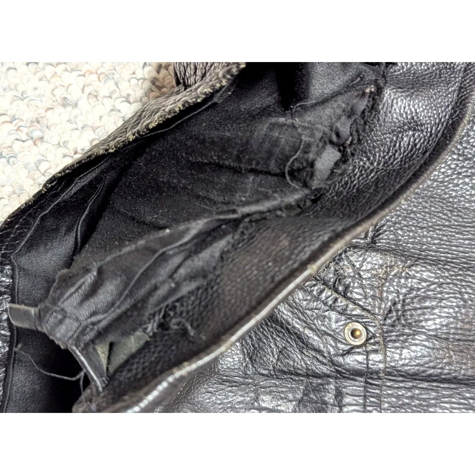 Vintage VINTAGE Wilsons Motorcycle Jacket - Leather, Black, M, Chest 42-44, Patina, 1990s, Mens Size US M / EU 48-50 / 2 - 7 Thumbnail