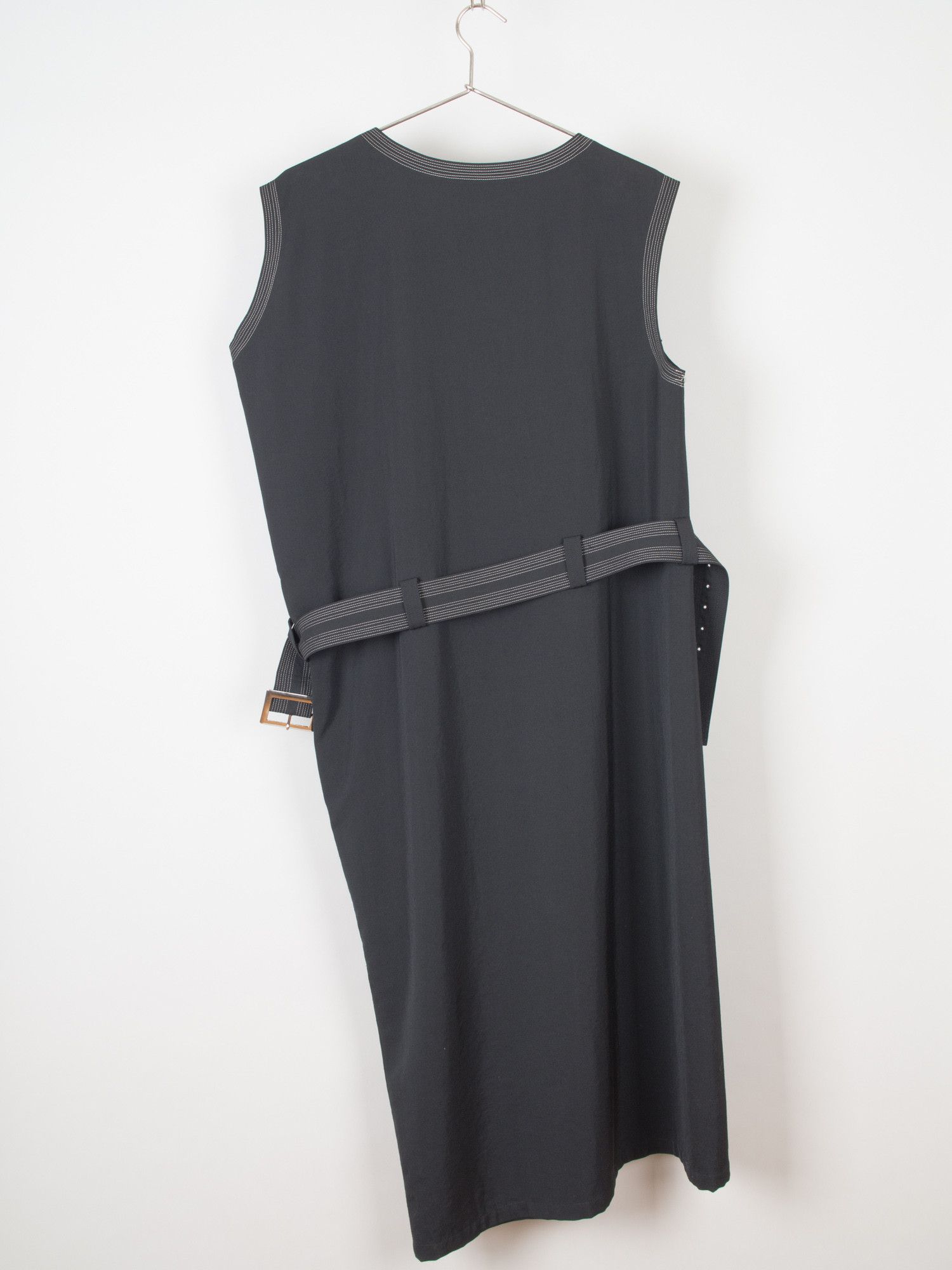 Y's × Yohji Yamamoto Wool Garbadine Bias Cut Oversized Dress W/ Belt Size M / US 6-8 / IT 42-44 - 7 Thumbnail
