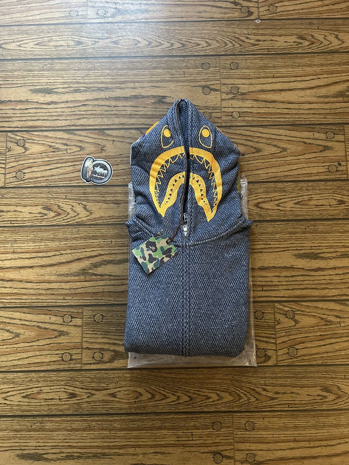 Bape NEW Bape Navy Knitted Shark Full Zip Hoodie Size US M / EU 48-50 / 2 - 2 Thumbnail