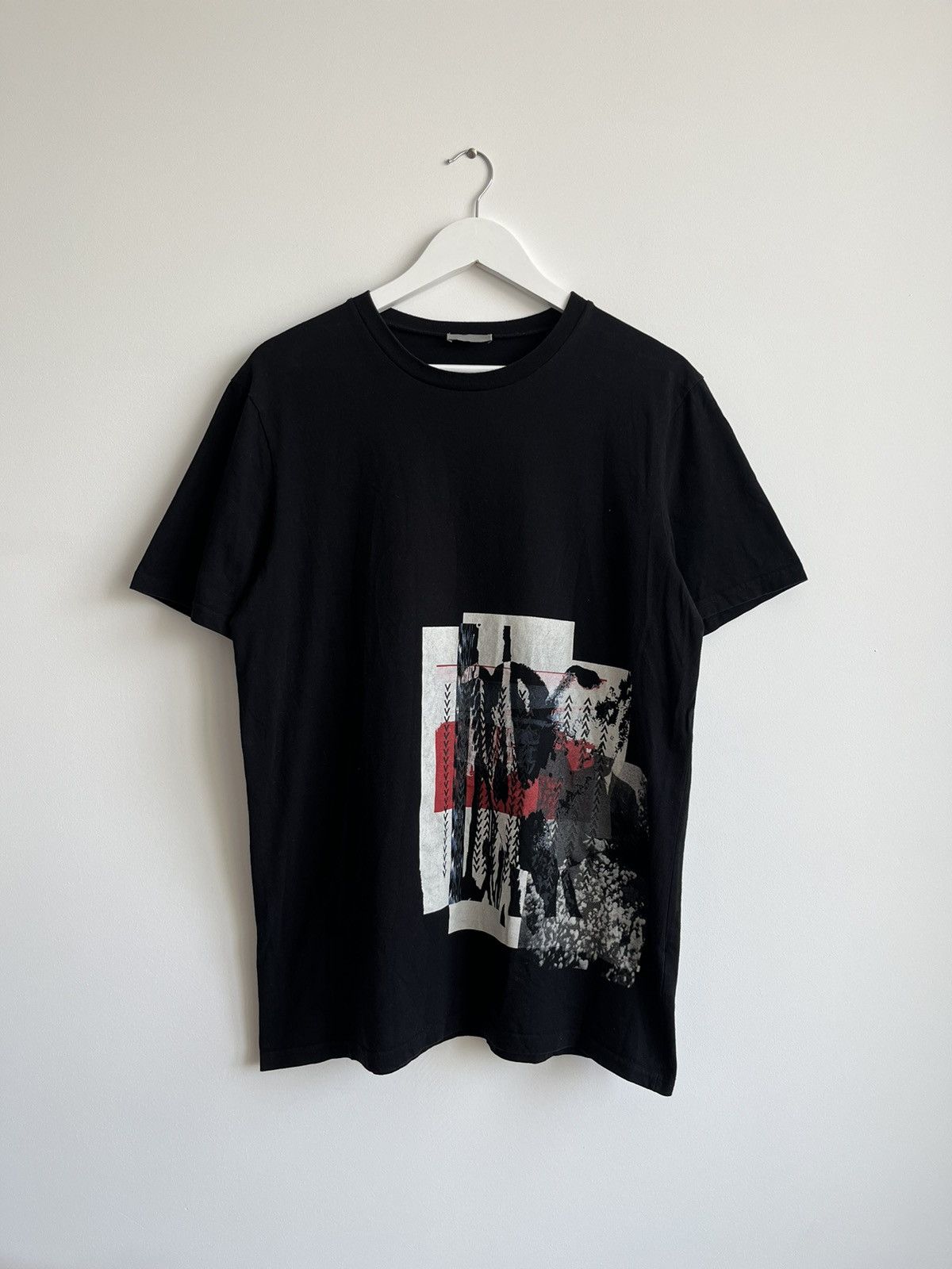Dior × Kris Van Assche Dior Homme Black Abstract Painting Tee