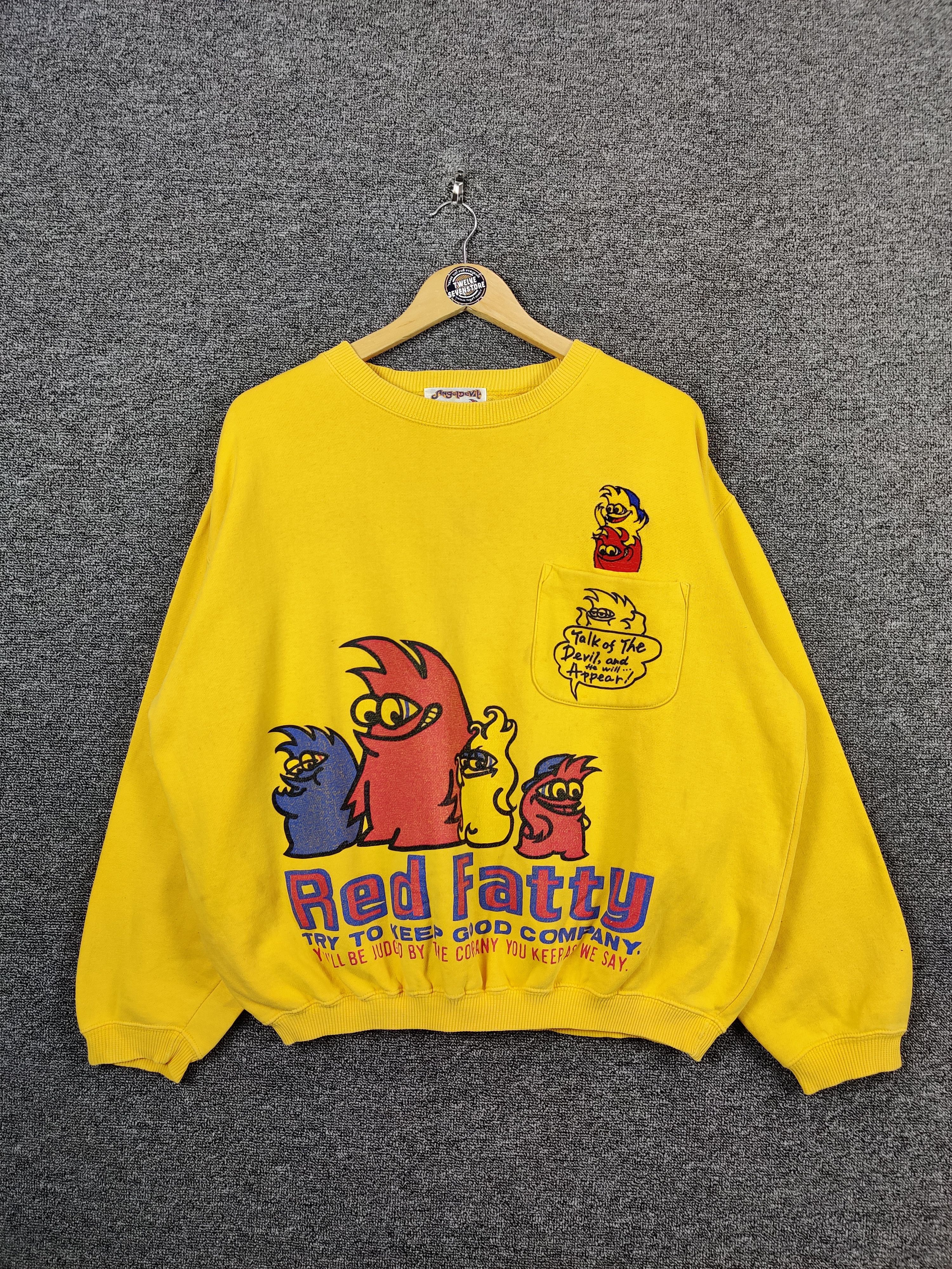 Japanese Brand Vintage Angel Devil Crewneck Sweatshirt Size US XL / EU 56 / 4 - 6 Thumbnail