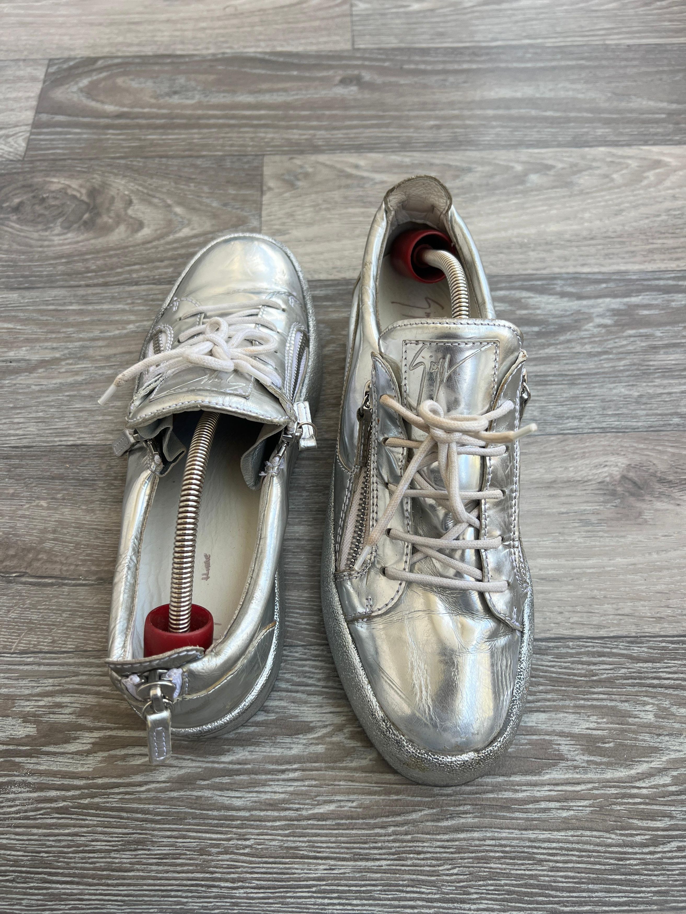 Giuseppe Zanotti Giuseppe Zanotti Frankie Metallic Leather Sneakers Sz 44 Size US 11 / EU 44 - 9 Thumbnail