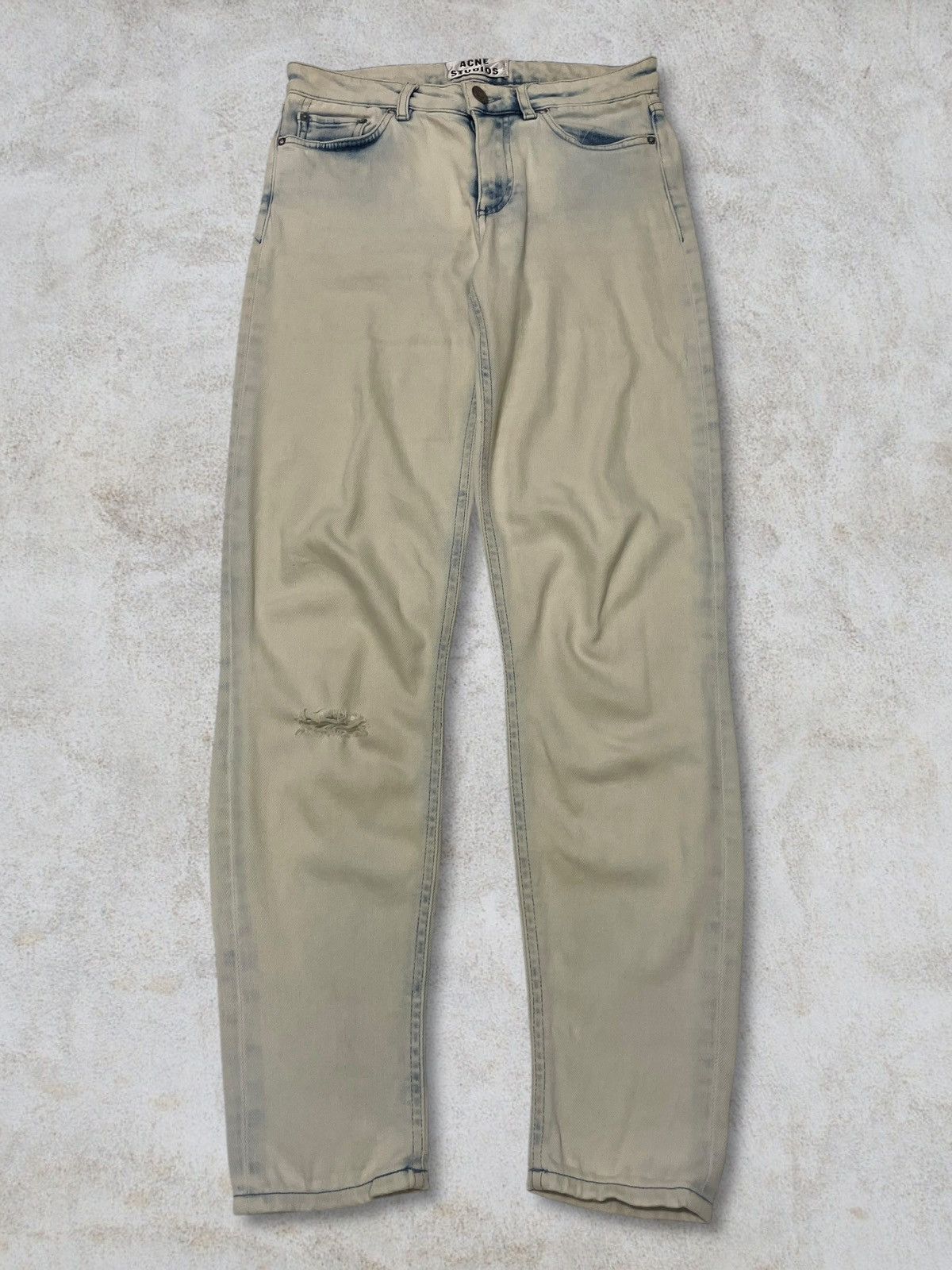 Acne Studios Acne Studios Bleached MudWash Distressed Slim Designer Jeans Size 27" / US 4 / IT 40 - 1 Thumbnail