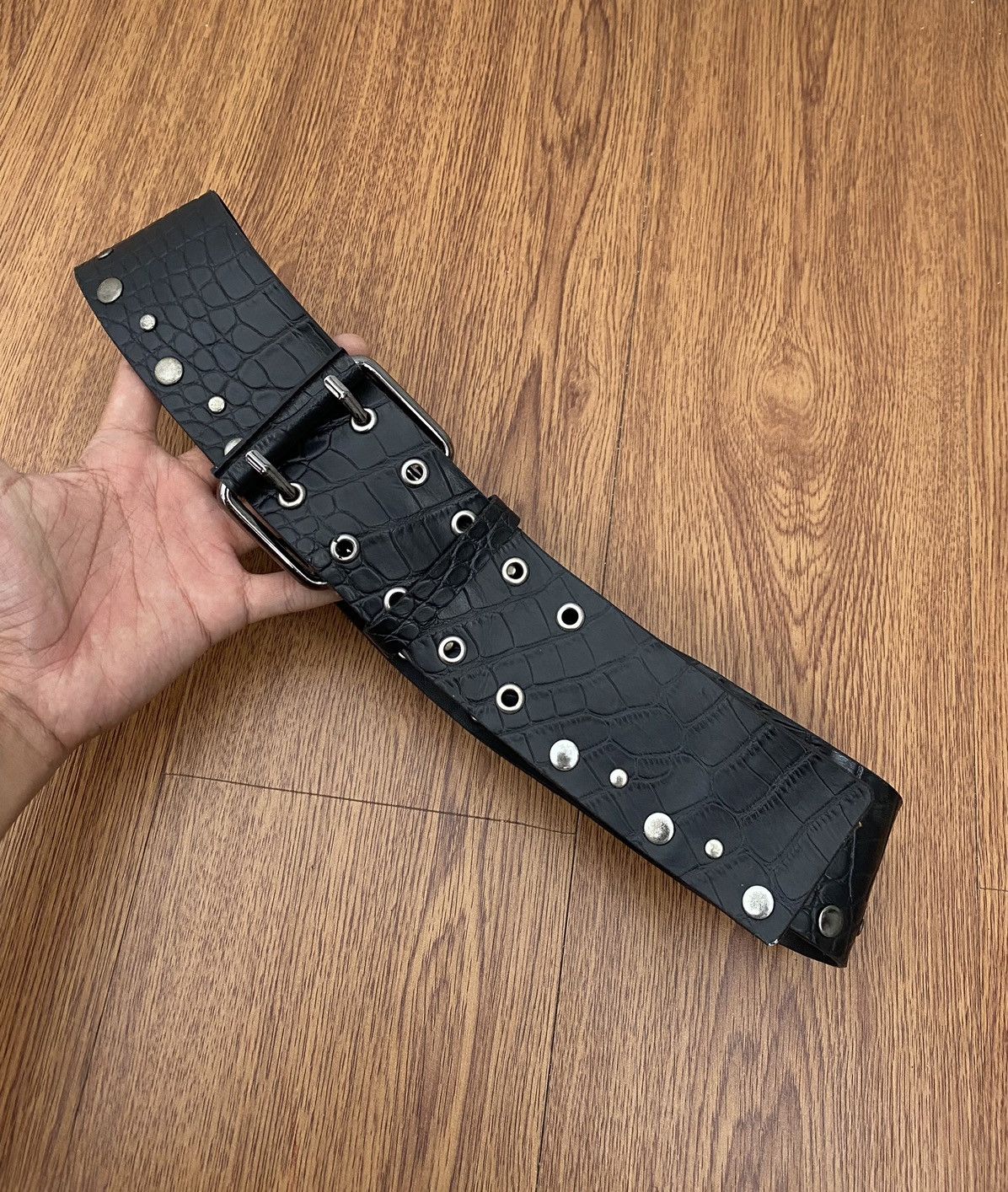If Six Was Nine × Japanese Brand × Le Grande Bleu (L.G.B.) Egoist croco punk belt Size ONE SIZE - 2 Thumbnail