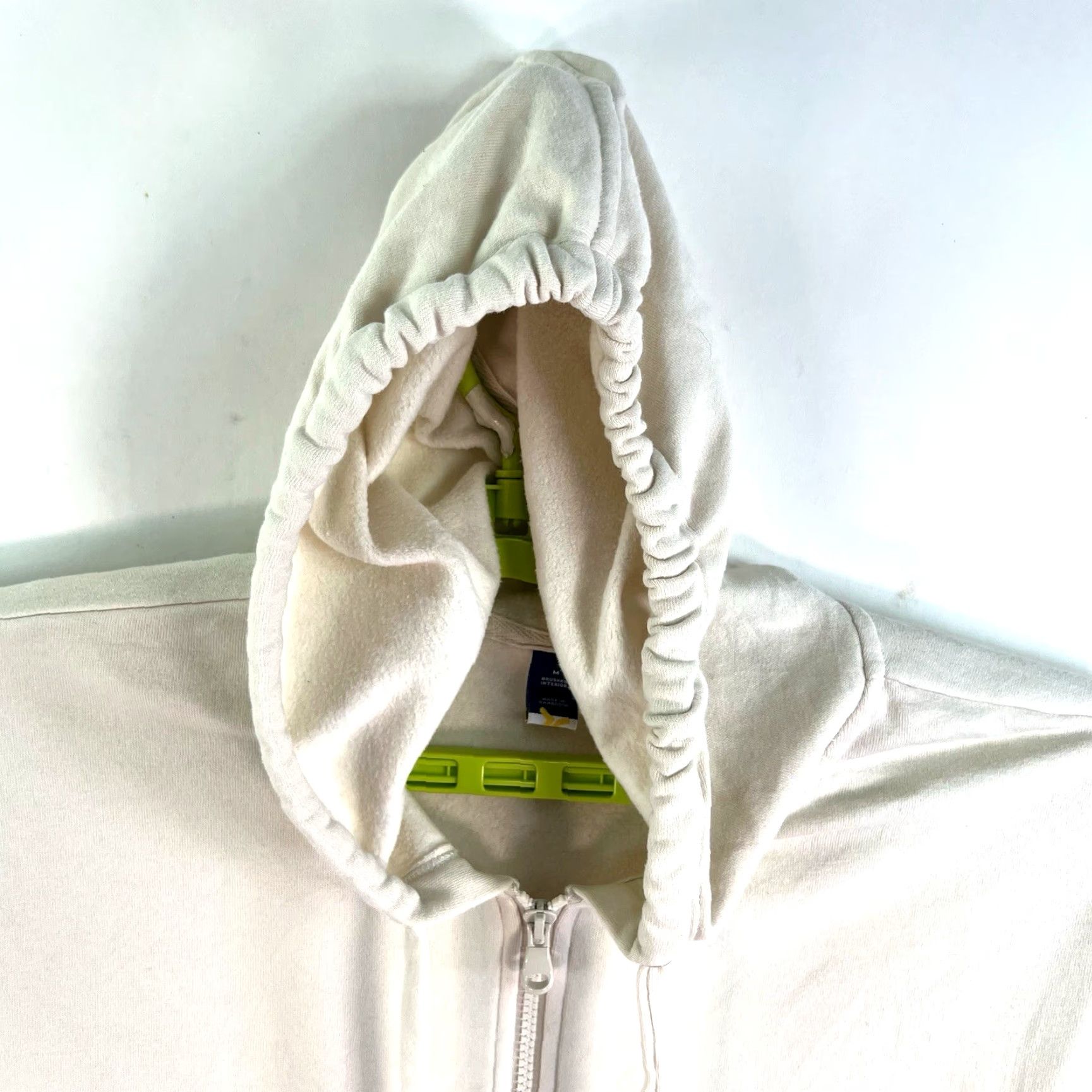 Vintage Get After It Sweatshirt Women M Ivory 1/2 Zip Hooded Fleece Angel Activewear Winter Gym Womens Size M / US 6-8 / IT 42-44 - 2 Thumbnail