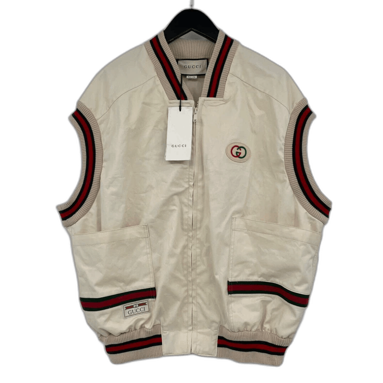 Gucci Gucci Beige Logo Vest for Men Size M Size US M / EU 48-50 / 2 - 1 Thumbnail