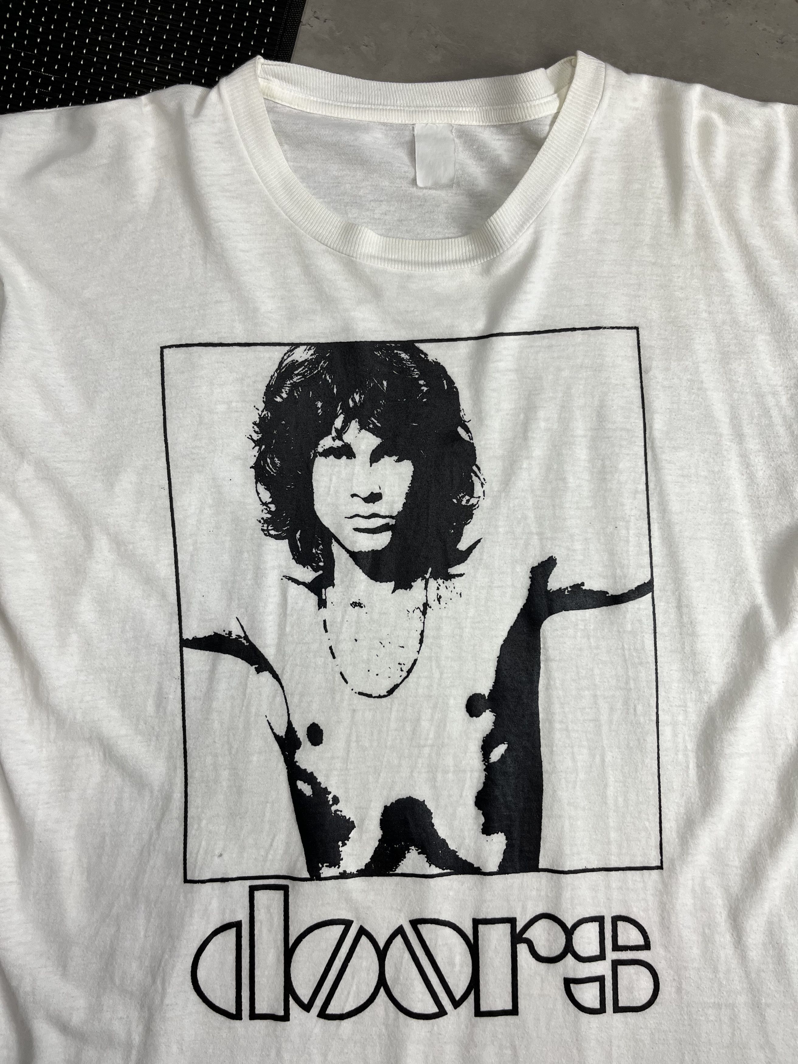 Band Tees 1980s JIM MORRISON DOORS SINGLE STITCH VINTAGE TEE - № 79 Size US L / EU 52-54 / 3 - 10 Thumbnail