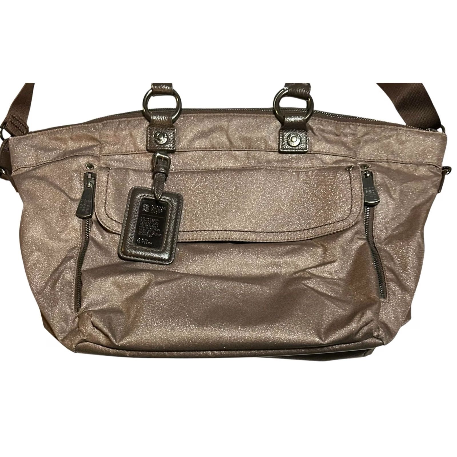 George Gina & Lucy George Gina & Lucy Crossbody Purse Bag GGL Model Tomcat Metallic Brown Handbag Size ONE SIZE - 2 Thumbnail