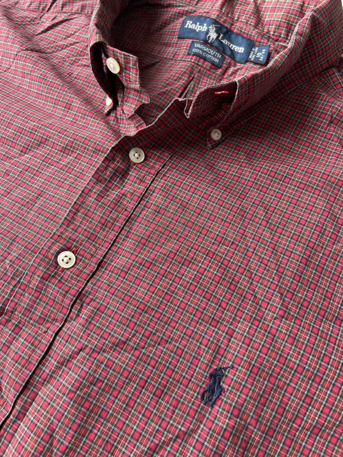 Polo Ralph Lauren OG Polo Ralph Lauren Yarmouth Gingham Checked Oxford Shirt Size US XXL / EU 58 / 5 - 2 Thumbnail