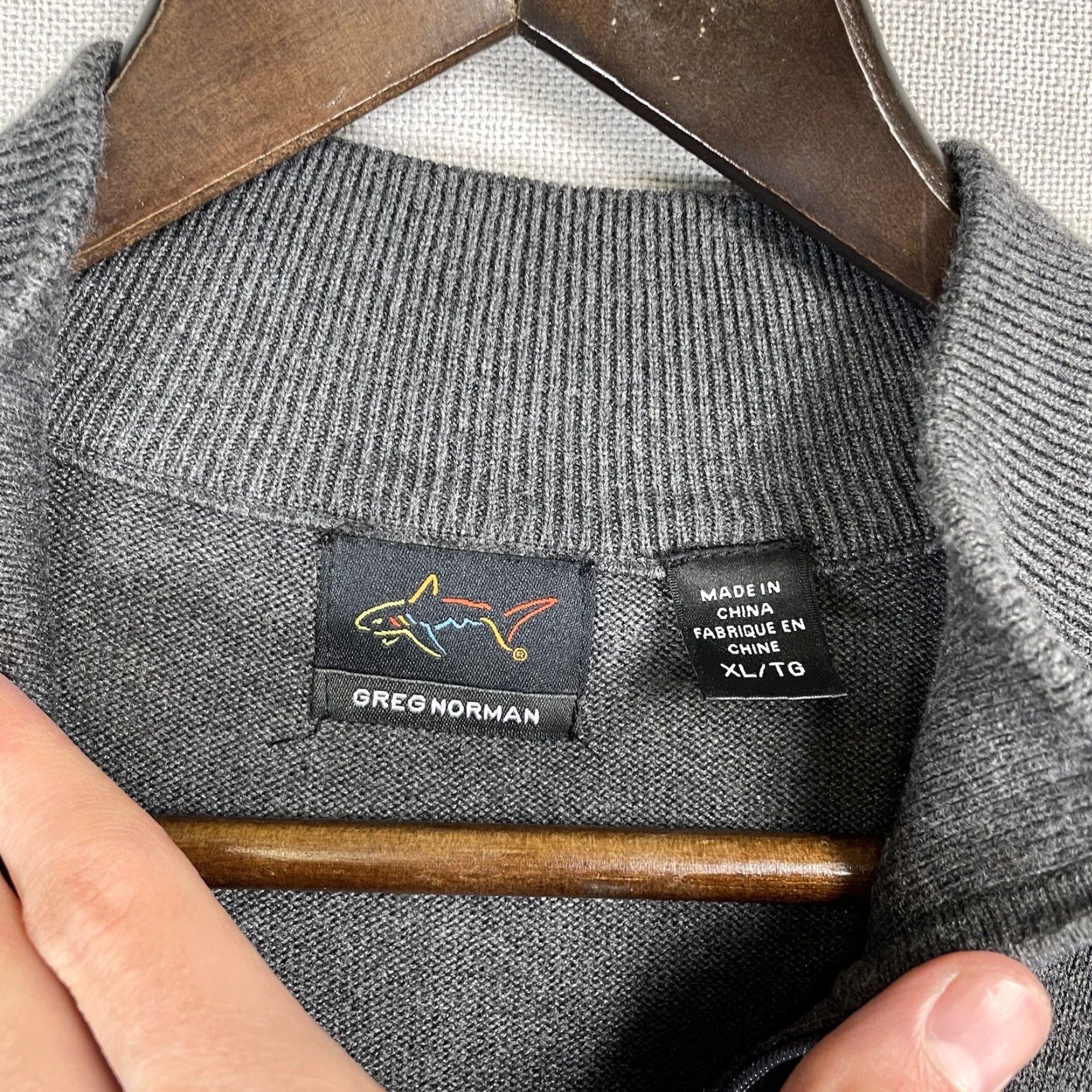 Vintage VINTAGE Greg Norman Sweater Men XL Gray Striped Cotton Golf 1/4 Zip Pullover Size US XL / EU 56 / 4 - 6 Thumbnail