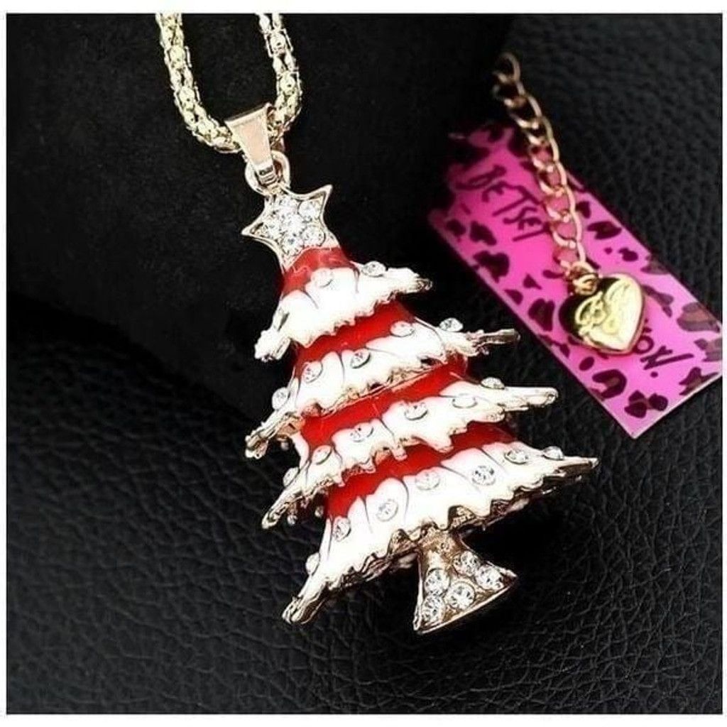 Betsey Johnson Betsey Johnson Red Crystal Christmas Tree Pendant Size ONE SIZE - 3 Thumbnail