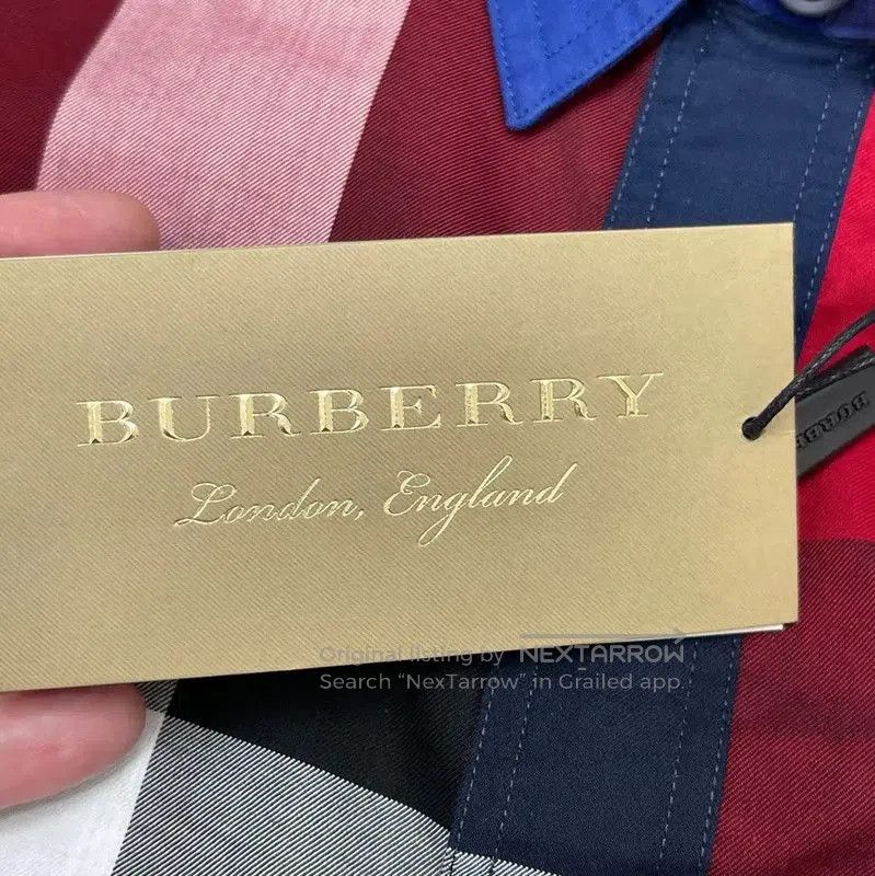 Burberry Burberry Red Cotton Check Long Sleeve Shirt. Size US S / EU 44-46 / 1 - 6 Thumbnail