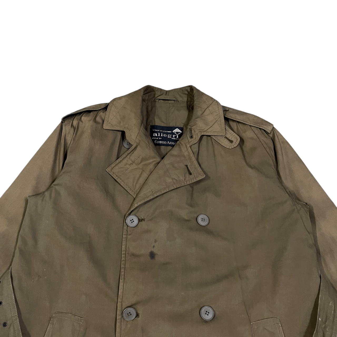 Giorgio Armani Vintage 80's Giorgio Armani x Allegri Quilted Trench Coat Size US S / EU 44-46 / 1 - 2 Thumbnail