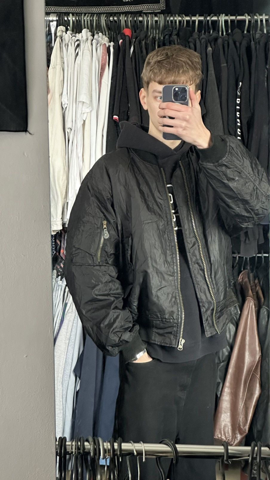 Vintage 🚨Vintage 90s Ma-1 Bomber Jacket (avirex,alpha,number nine) Size US M / EU 48-50 / 2 - 14 Thumbnail
