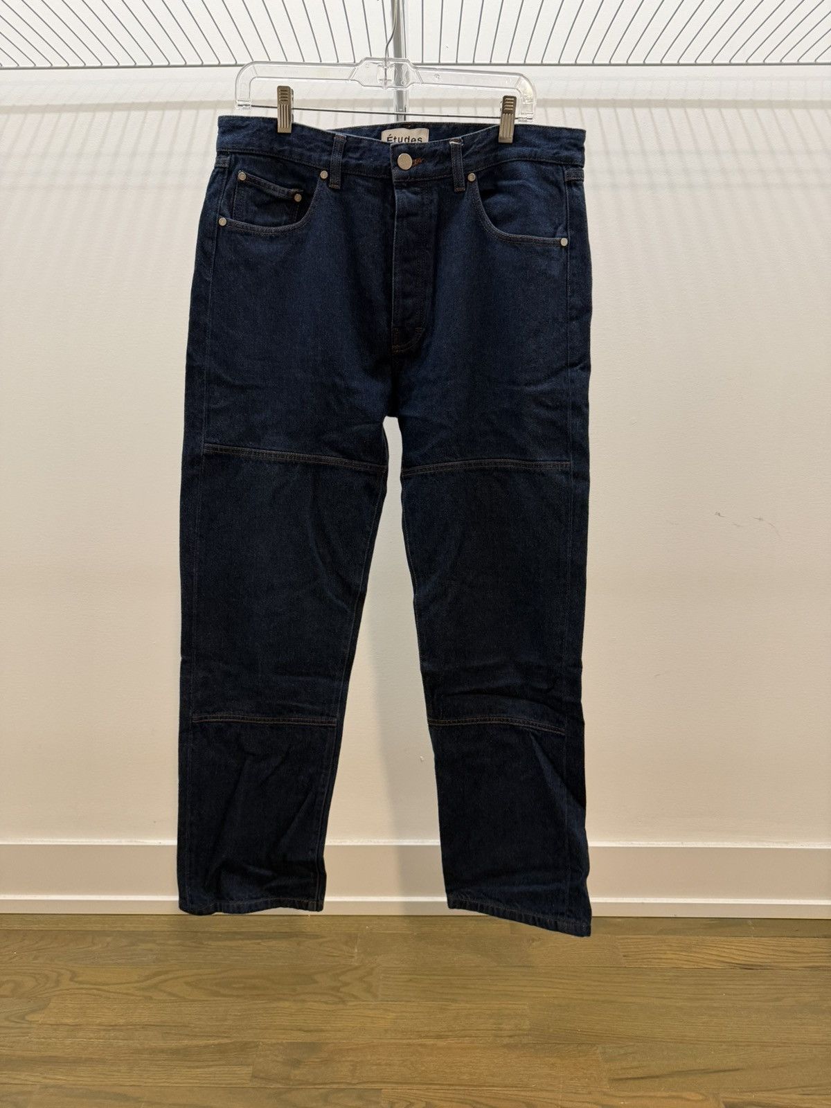 Etudes Etudes Blue Double Knee Denim Size US 33 - 1 Thumbnail
