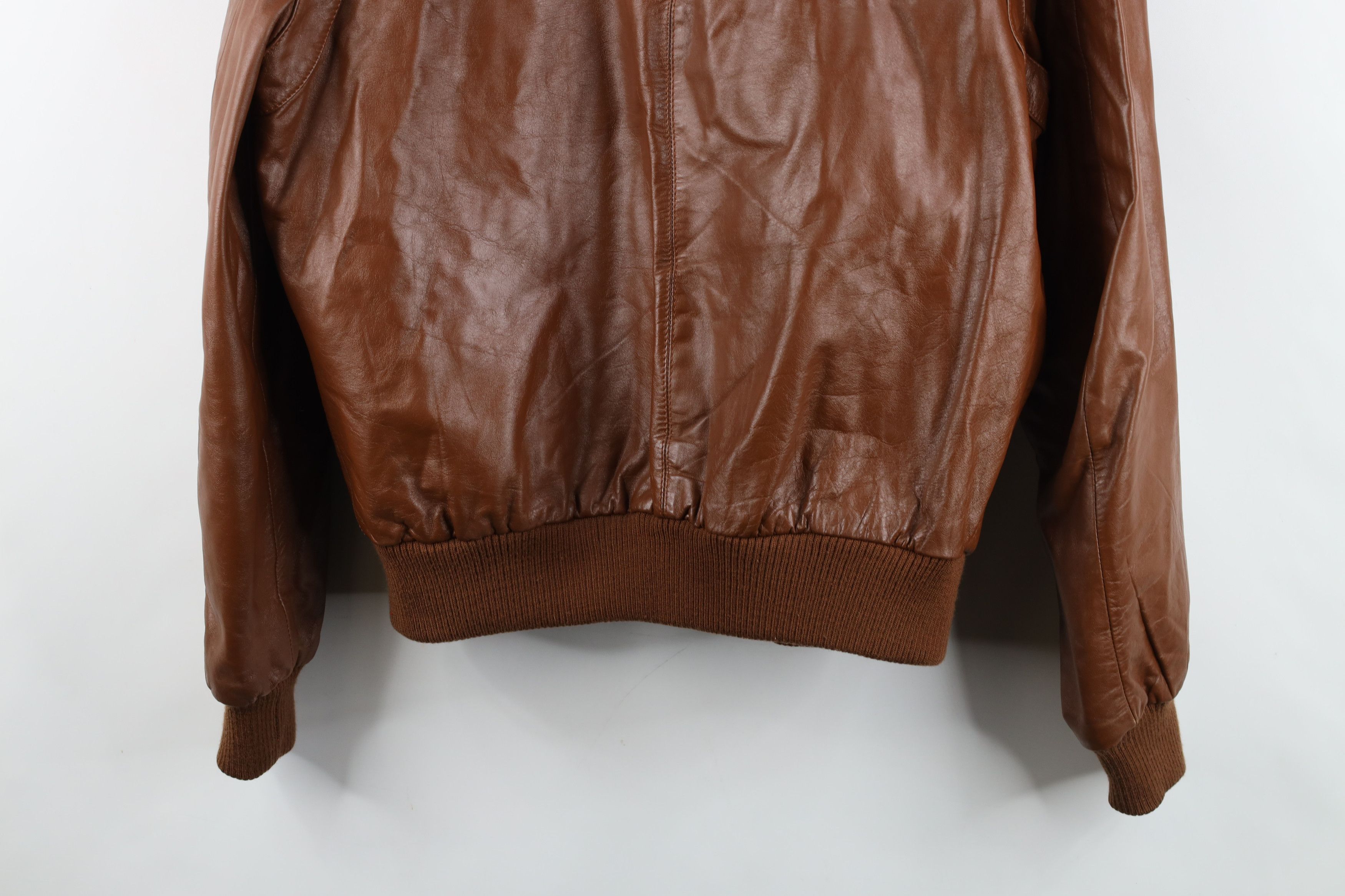 Vintage Vintage 70s 80s Streetwear Leather Cafe Racer Bomber Jacket Size US XXL / EU 58 / 5 - 17 Thumbnail