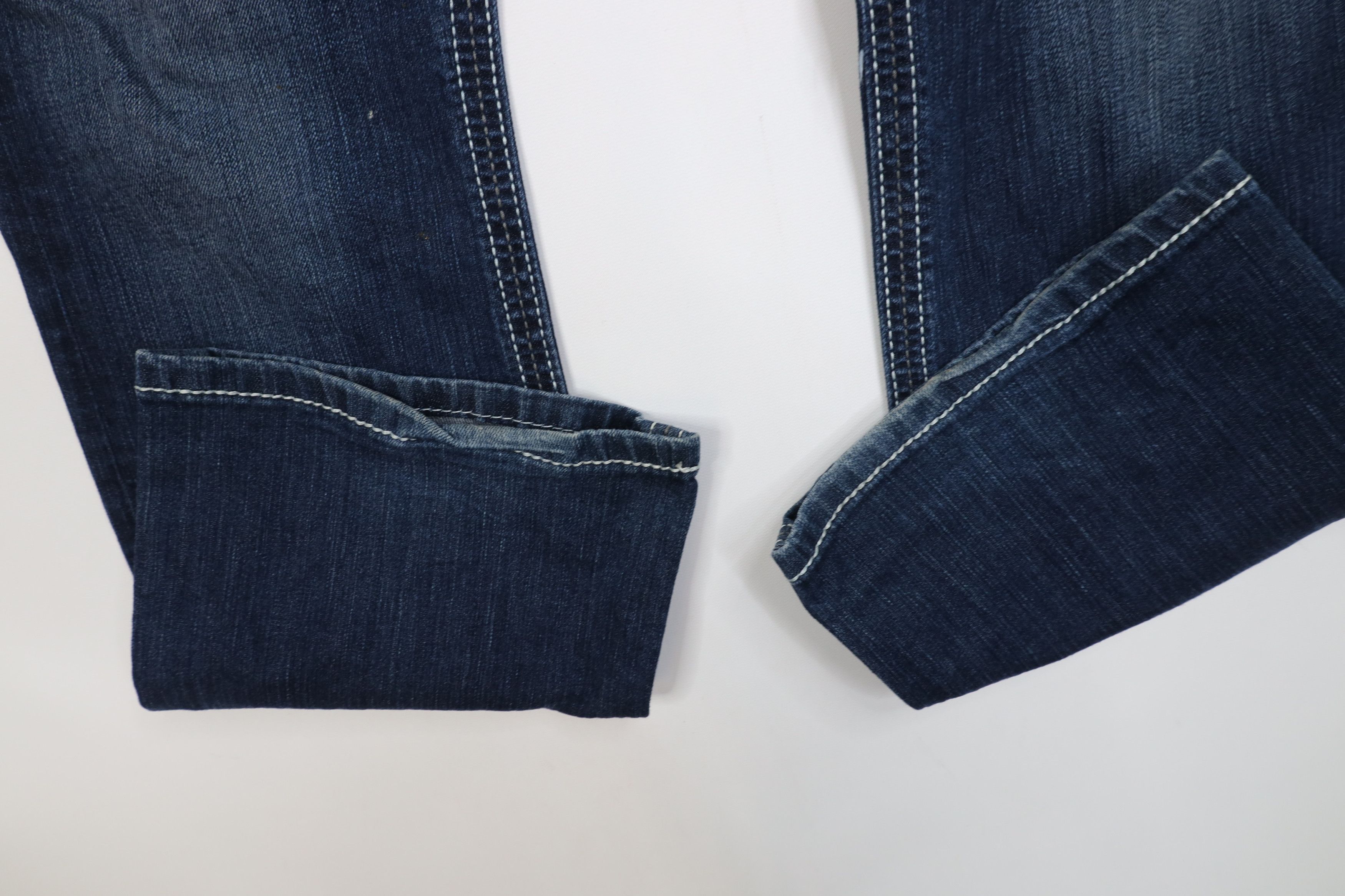 Vintage Buckle BKE Thick Stitch Payton Bootcut Flared Jeans Stretch Size 34" / US 12 / IT 48 - 6 Thumbnail