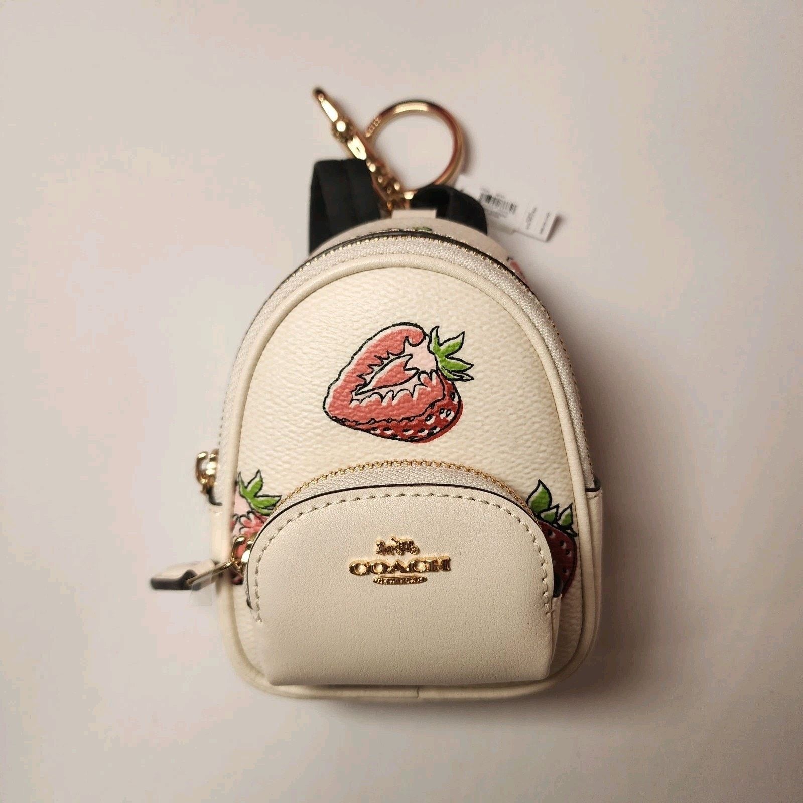 Coach Coach CAO93 Mini Court Backpack Bag Charm Strawberry V2 Size ONE SIZE - 1 Thumbnail