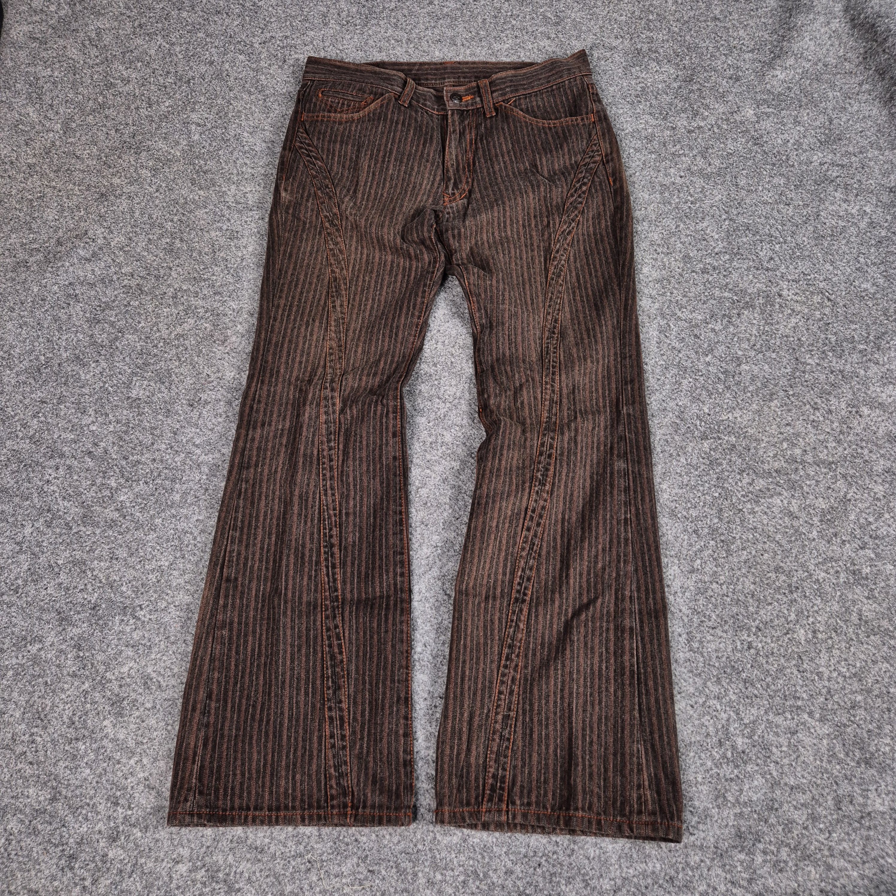 Japanese Brand Custom Culture spiral cut flared pants Size US 33 - 1 Thumbnail