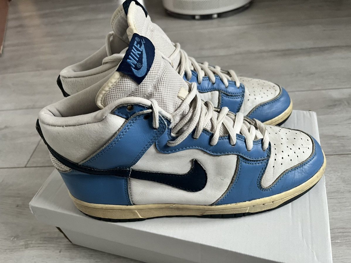Nike × Vintage Nike Dunk Hi/Unc/North Carolina/2004/304717-442 Vintage Size US 9 / EU 42 - 3 Thumbnail