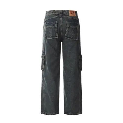 Japanese Brand × Jean Men's Multi-Pocket Washed Distressed Cargo Jeans Size US 32 / EU 48 - 2 Thumbnail