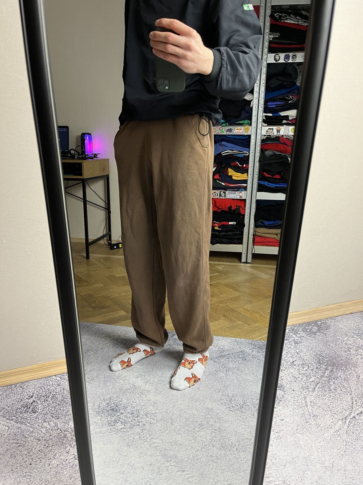 Nike × Vintage Nike Essential Vintage Y2K Brown Baggy Sweatpants Hype Y2K Size US 36 / EU 52 - 15 Thumbnail